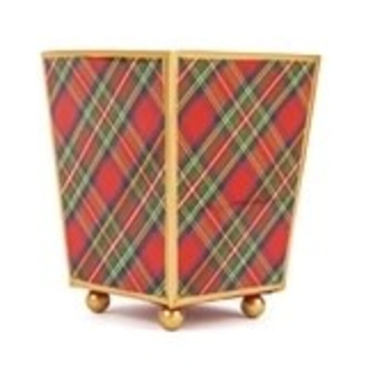 Red Tartan Cachepot