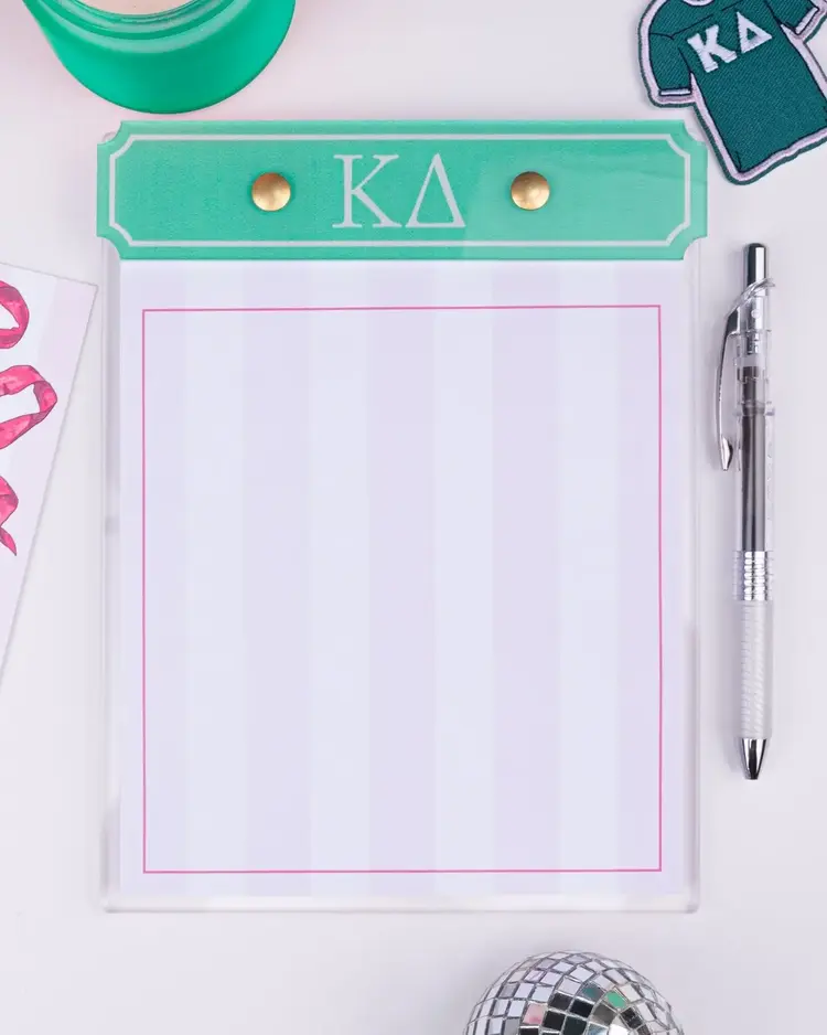 Kappa Delta Acrylic Notepad