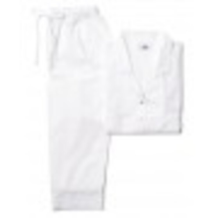 Christine White Pajamas with Edging Detail
