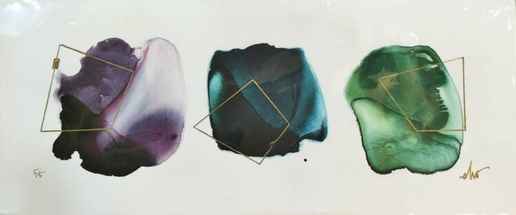 "Sapphire" Beth Winterburn Print 20” x 8”