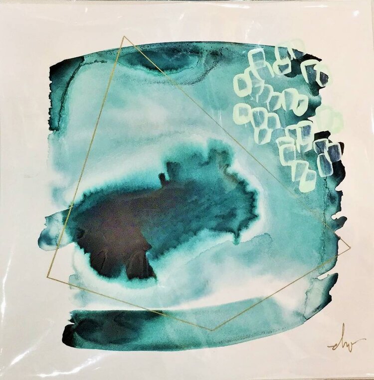 "Ocean" Beth Winterburn Print 8” x 8”