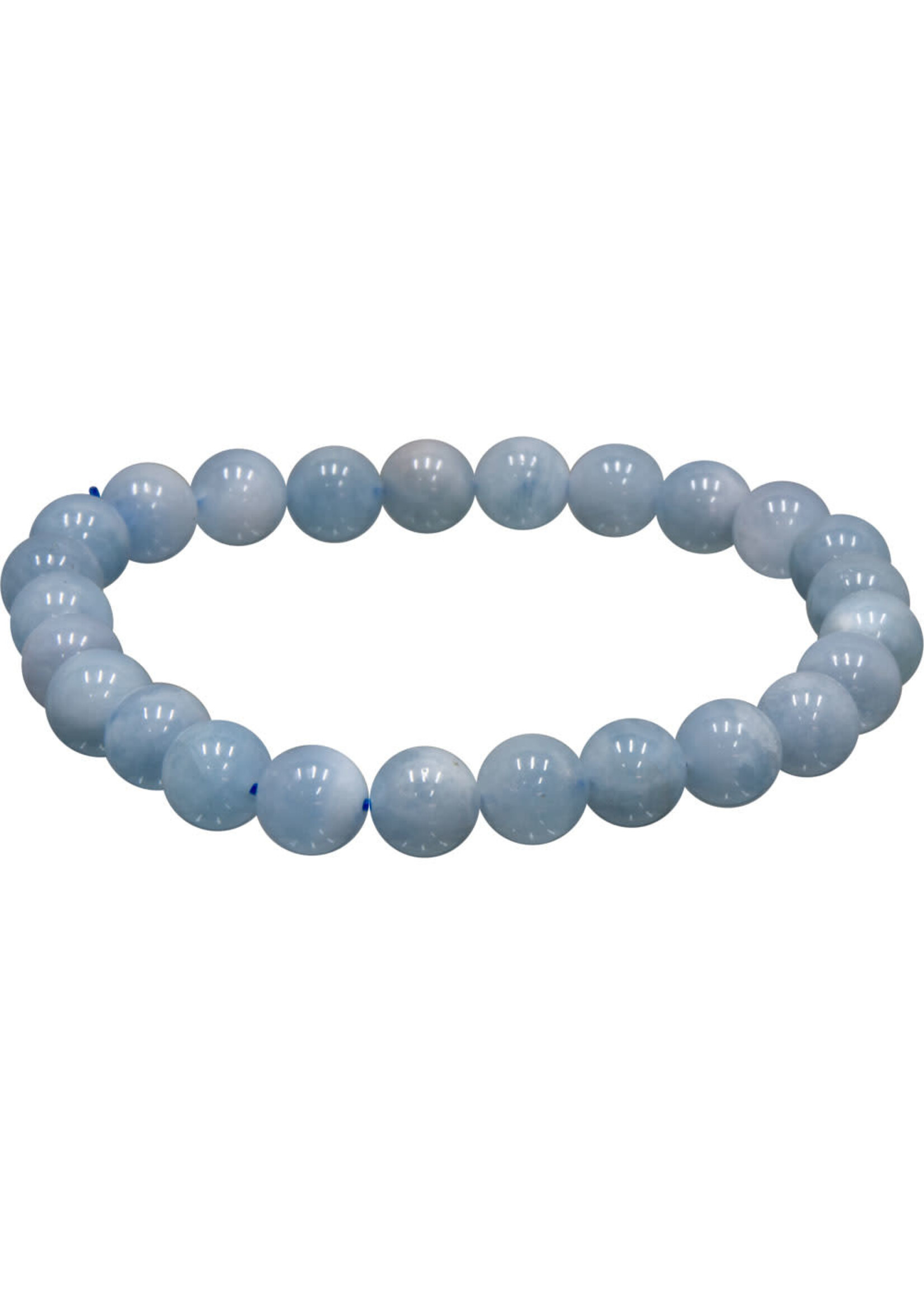 6-8 mm Elastic Stone Bracelet - Aquamarine