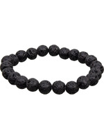 8 mm Elastic Stone Bracelet - Lava Stone