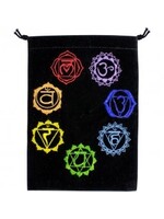 Unlined Velvet Embroidered 7 Chakras Bag