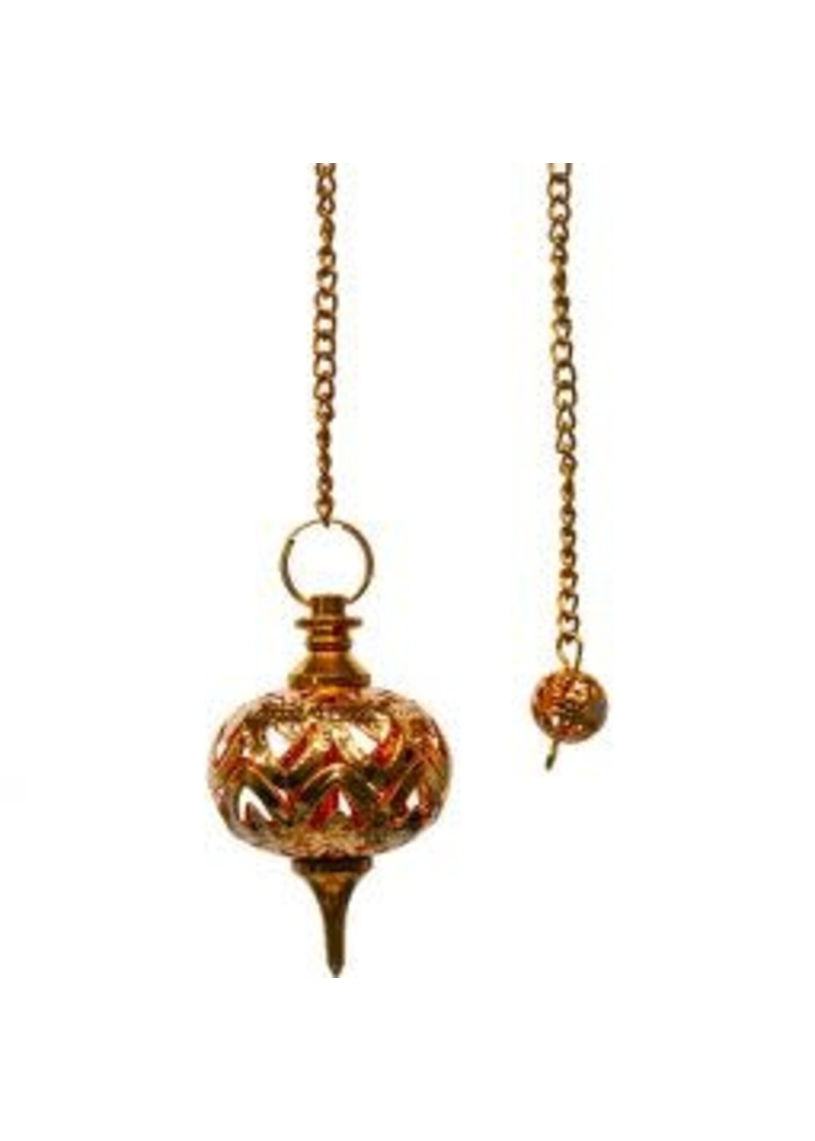 Jali Caged Copper Metal Pendulum
