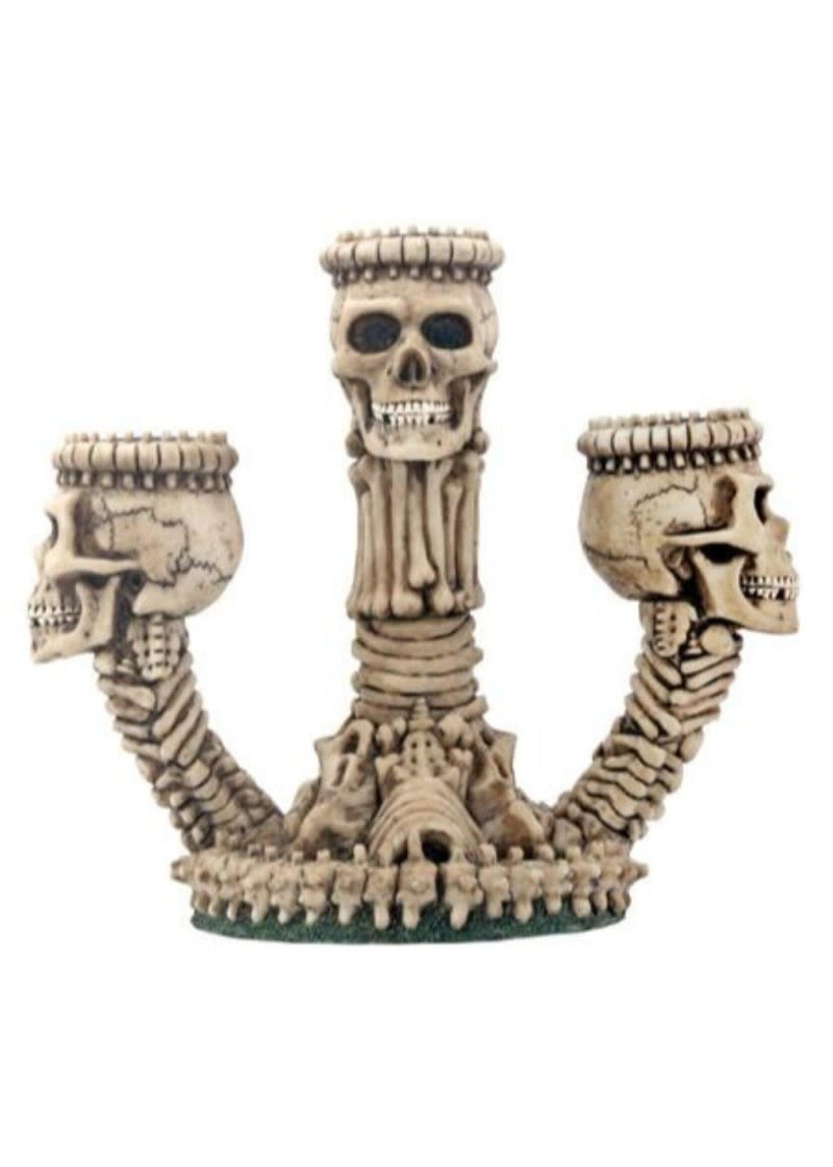 Ossuary Skeleton Triple Candle Holder