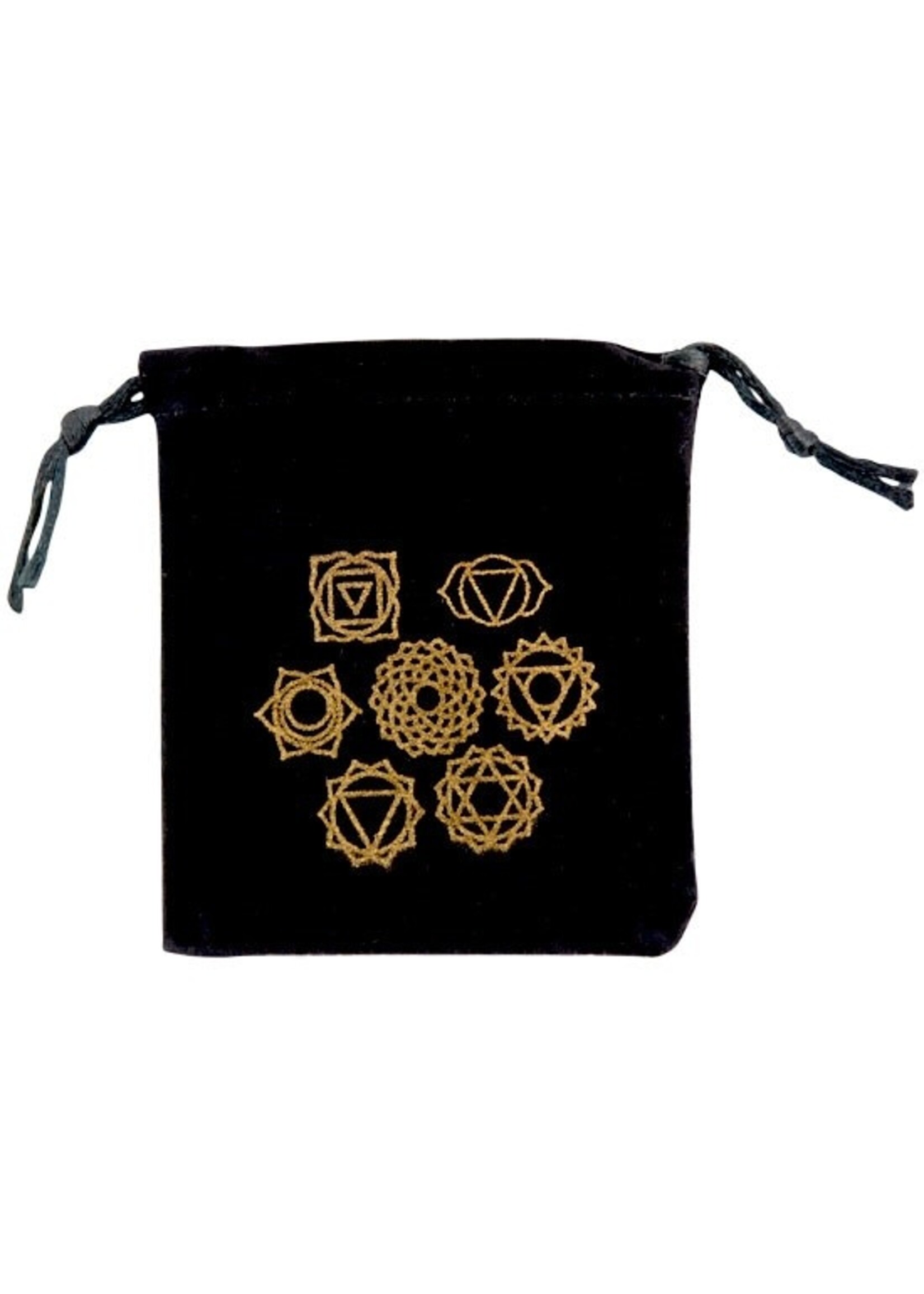 Seven Chakra Drawstring Velveteen Bag