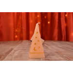Sacred Symbol Candle - Pyramid w/Moon and Stars, Ivory