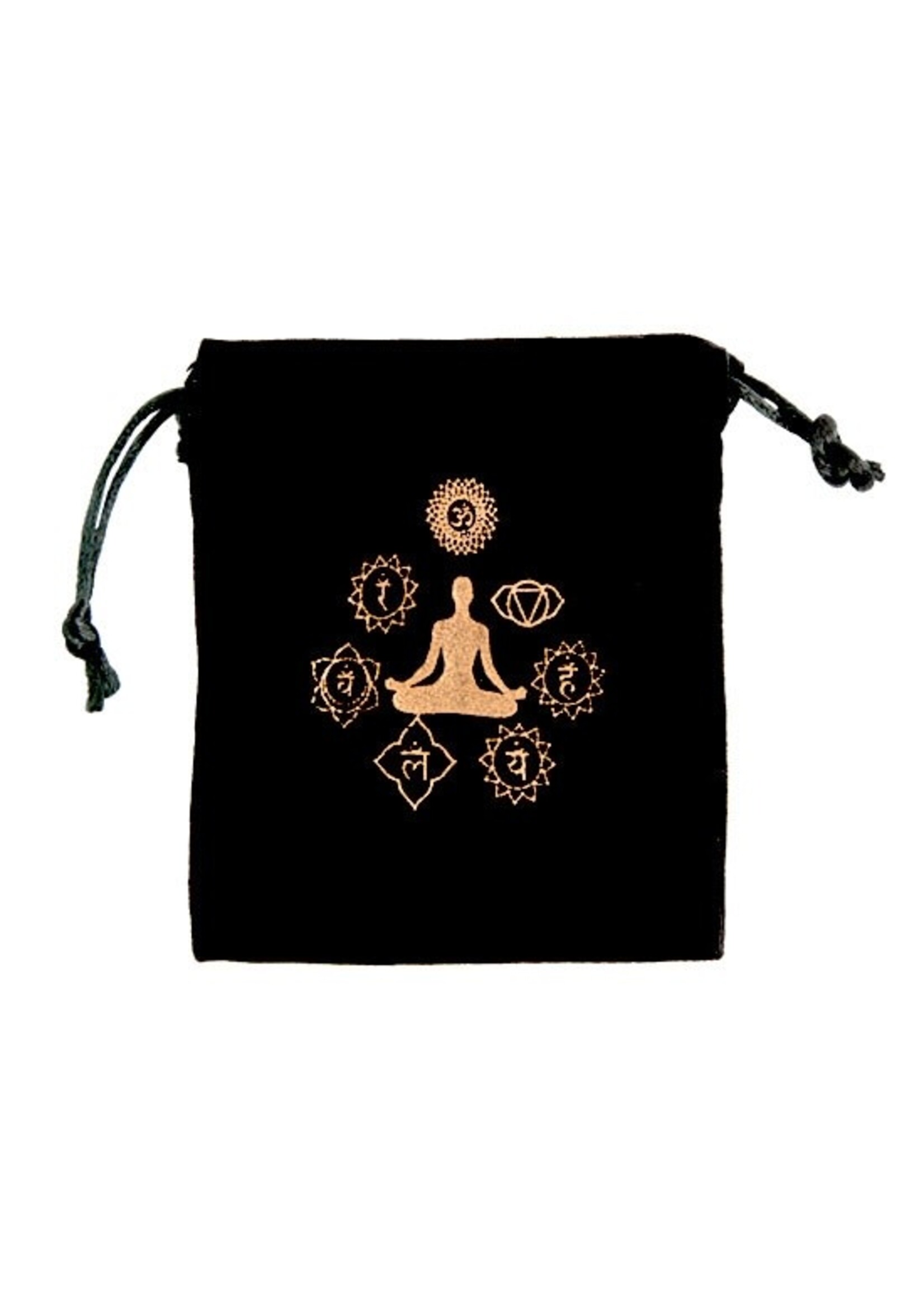 Yoga Chakra Drawstring Velveteen Bag