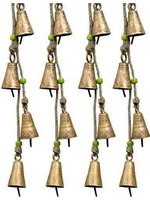 Bells w/ Glass Beads on Hemp Cord
