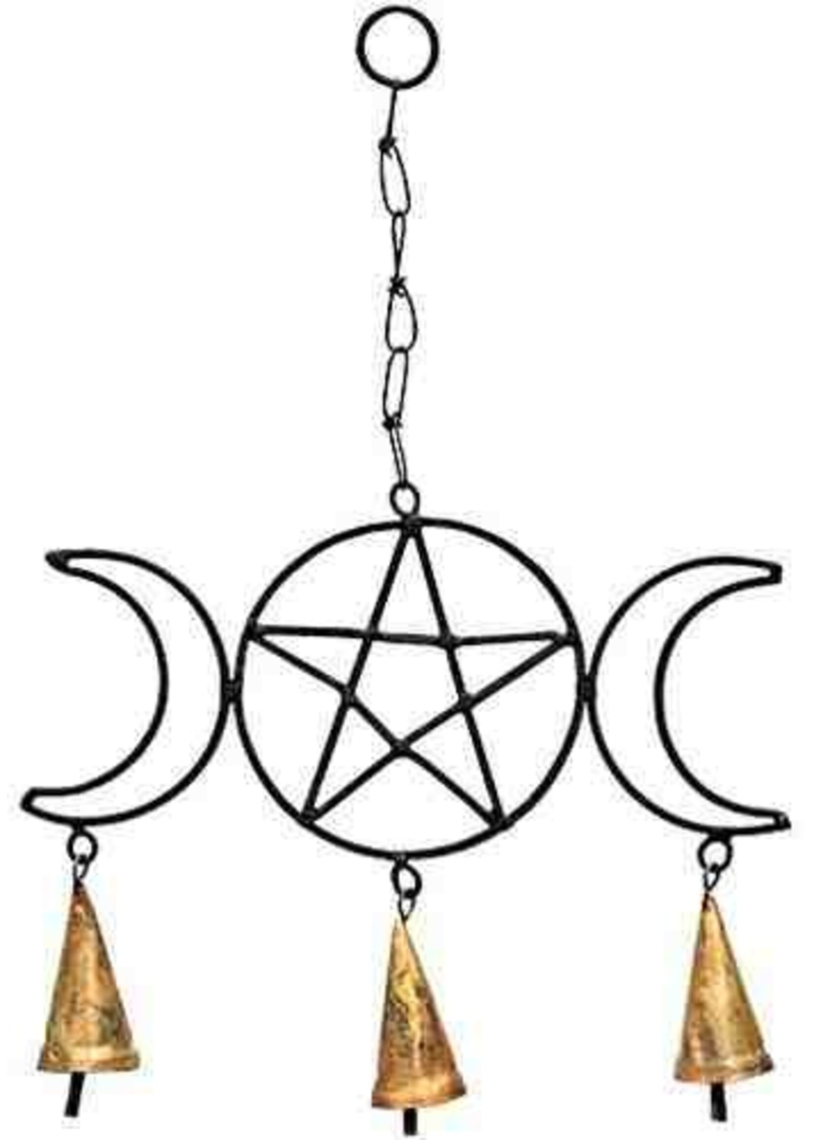 Triple Moon Pentacle W/ Bells