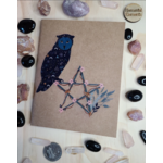 Paper Pocket Journal - Owl with Floral Pentagram