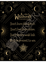 Four Rules of Witchcraft Poster 8.5"x11"