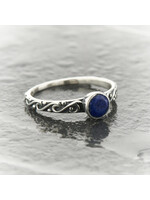 Sterling Silver Lapis Lazuli Stackable Celtic Ring (6)