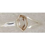 Sterling Silver Herkimer Diamond Asymmetric Ring (9)