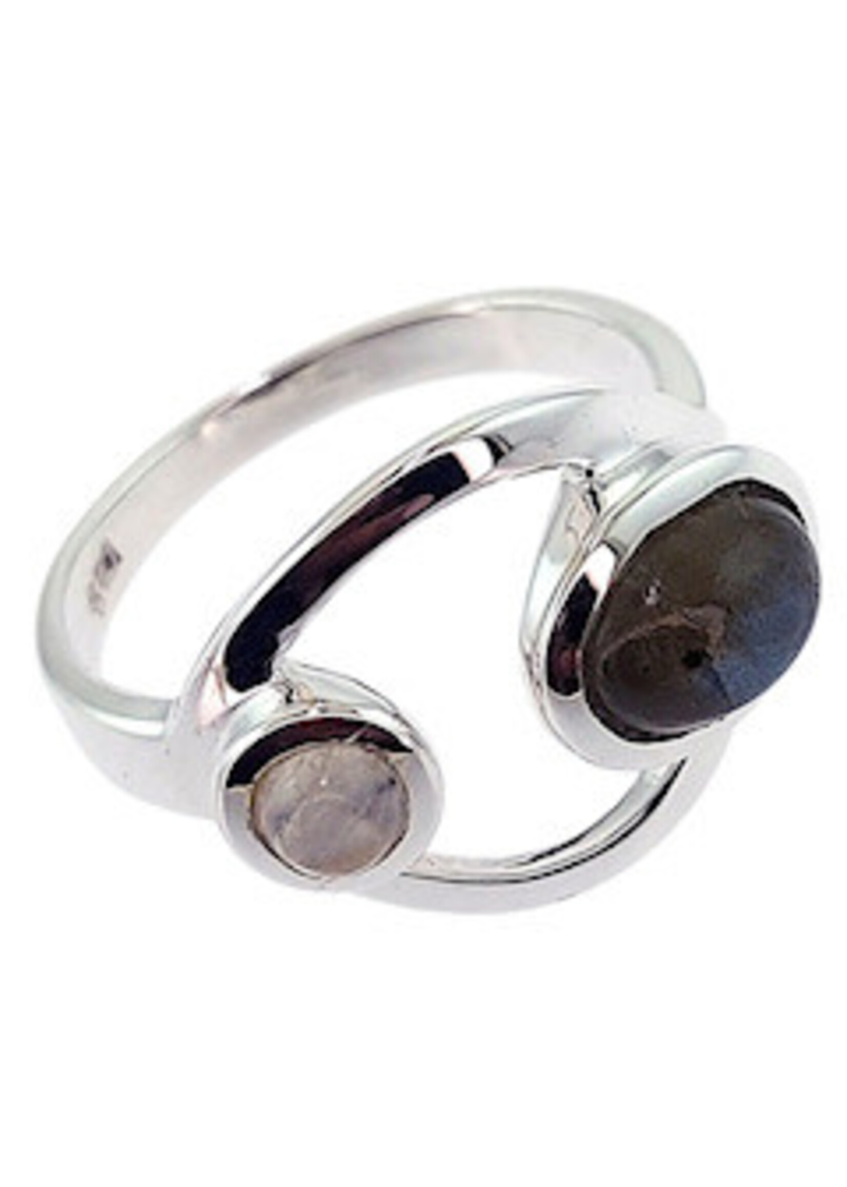 Sterling Silver Goddess Labradorite Moonstone Ring (8)