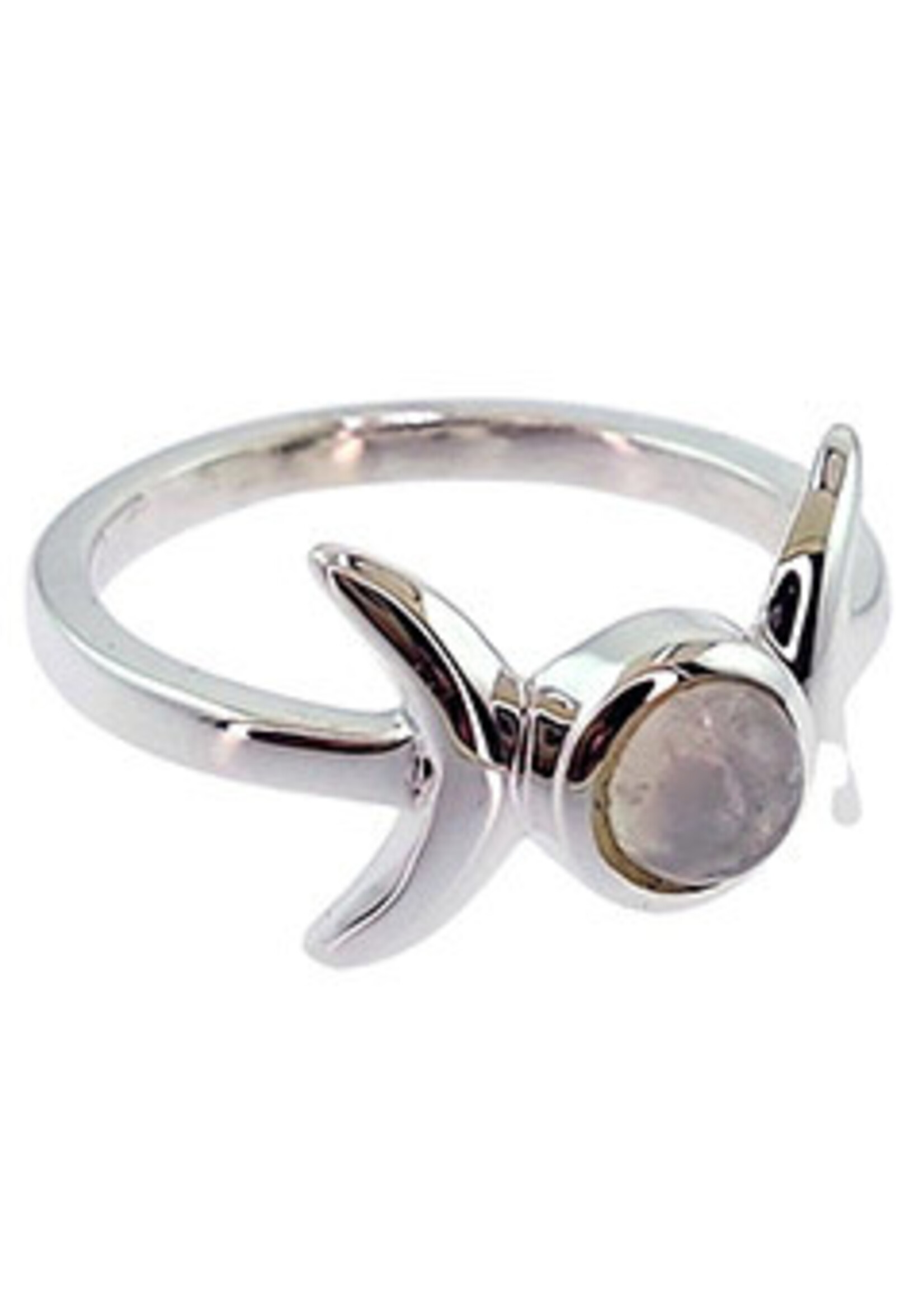 Sterling Silver Triple Goddess Moonstone Ring (9)