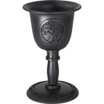 Metal Chalice Taper Candle Holder - Tree of Life
