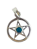 Sterling Silver Pentacle w/Turquoise
