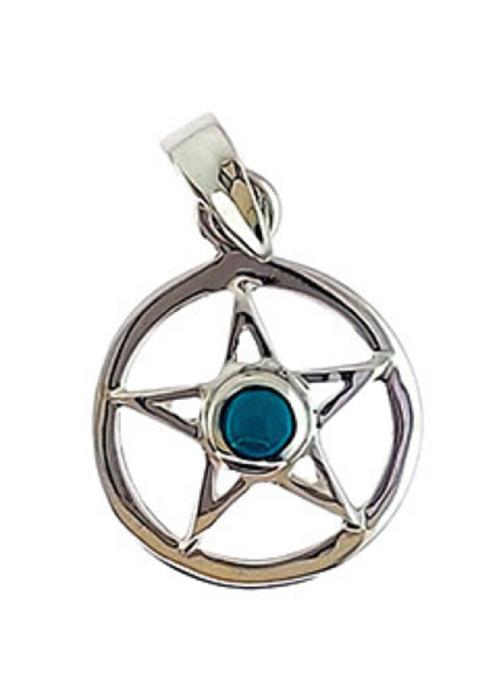 Sterling Silver Pentacle w/Turquoise