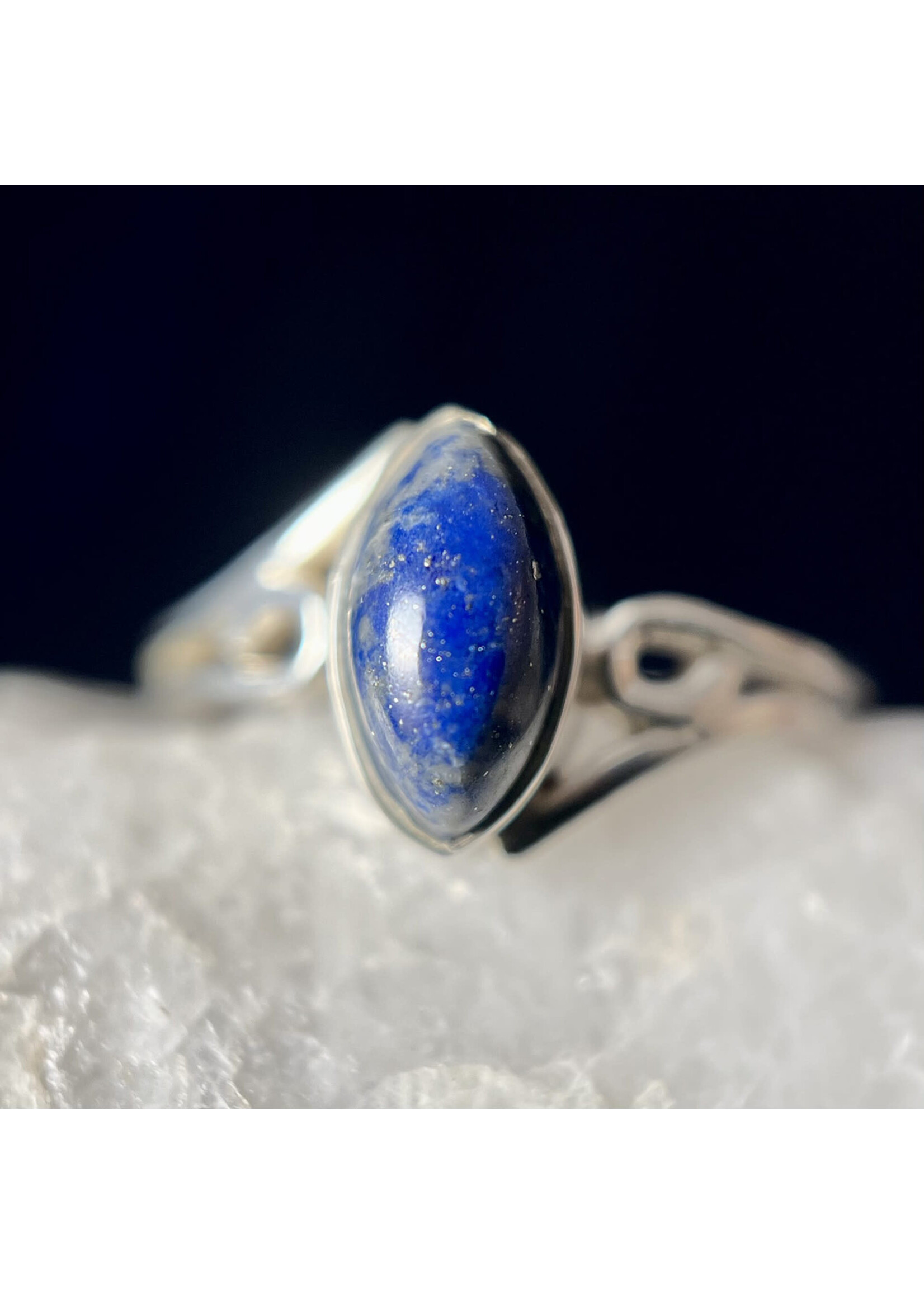 Sterling Silver Lapis Lazuli Wave Ring (6)