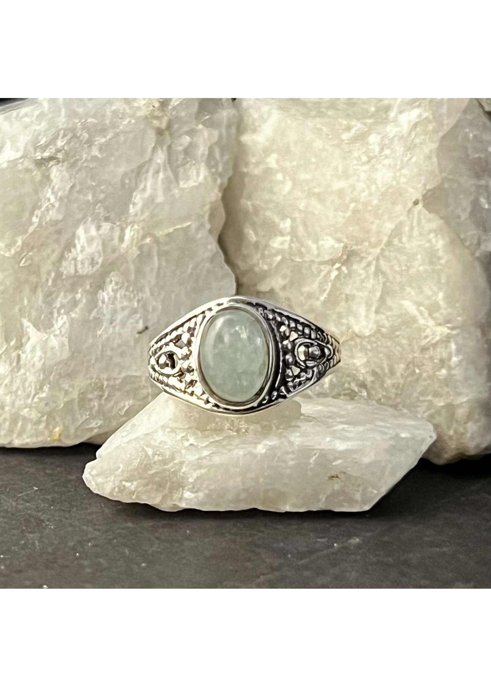 Sterling Silver Aquamarine Class Ring (8)