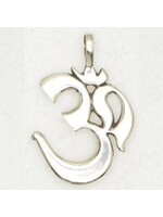 Veda Pewter Pendant - Om (Small Outline)