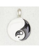 Siddharta Pewter Pendant - Yin Yang (Black & White)