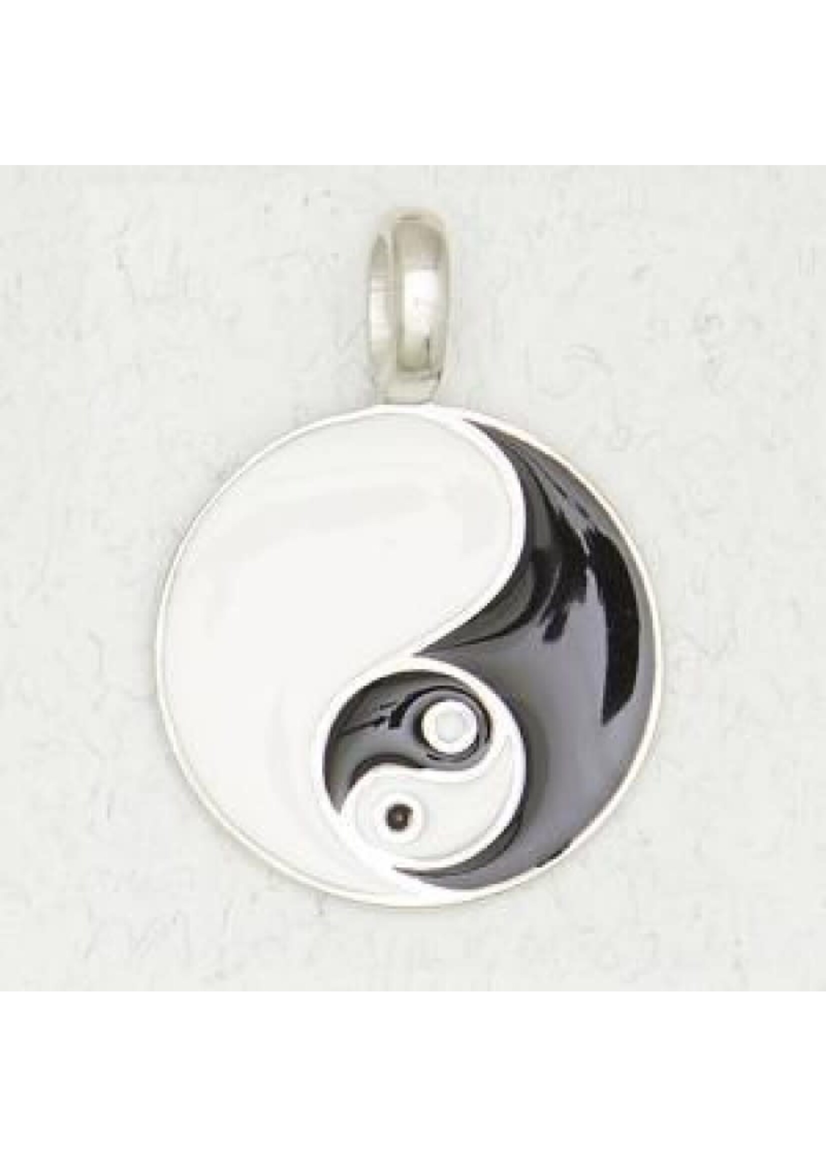 Siddharta Pewter Pendant - Yin Yang (Black & White)