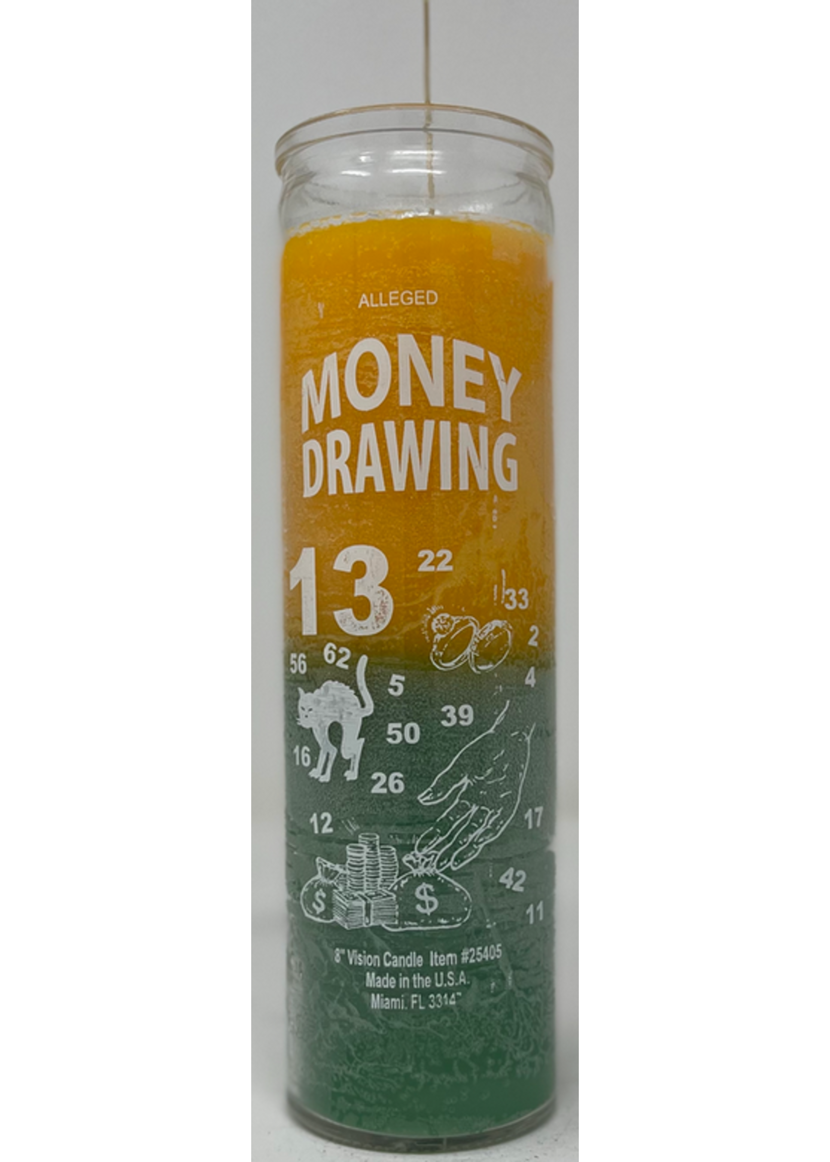 7 Day Jar Candle - Money Drawing (Yellow & Green)