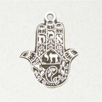 Mitzvah Hebrew Pewter Pendant - Hamsa Hebrew