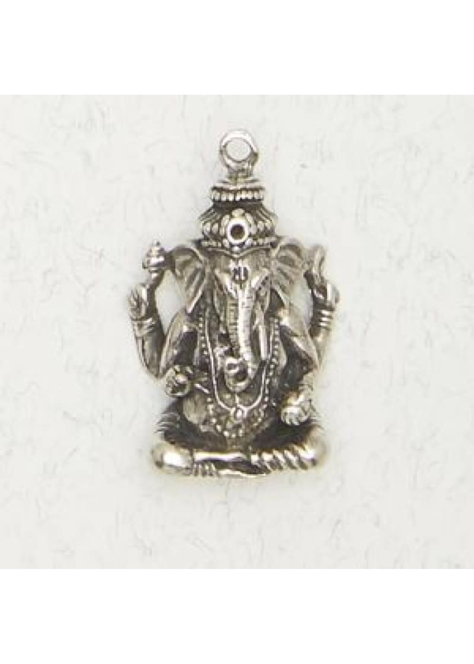 Veda Pewter Pendant - Ganesh (Small Figural)