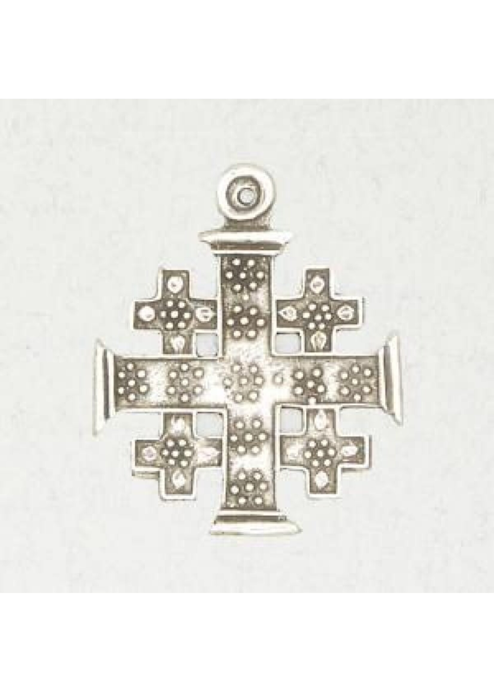 Logos Pewter Pendant - Cross of Jerusalem