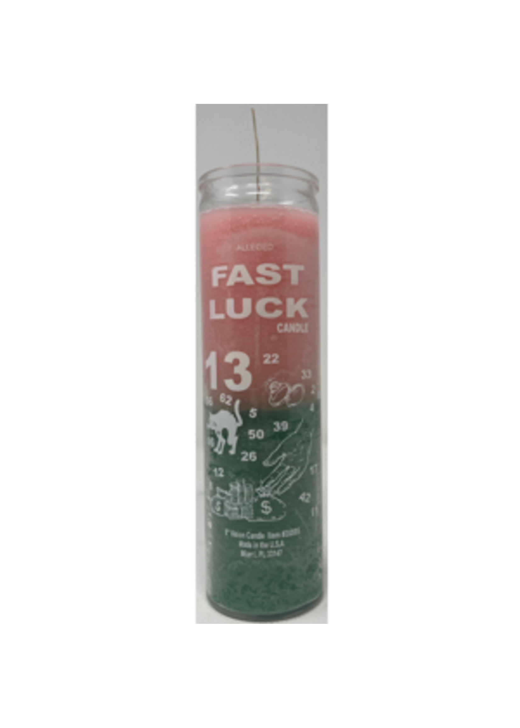 7 Day Jar Candle - Fast Luck (Pink & Green)