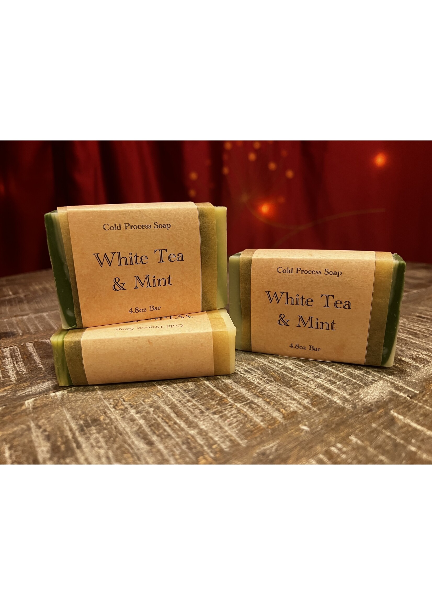 Handmade Cold Process Soaps - White Tea + Mint
