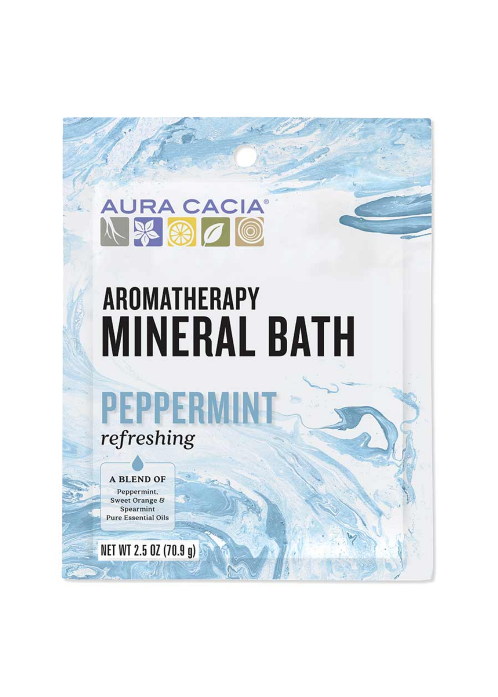 Aura Cacia Mineral Bath 2.5oz - Refreshing Peppermint