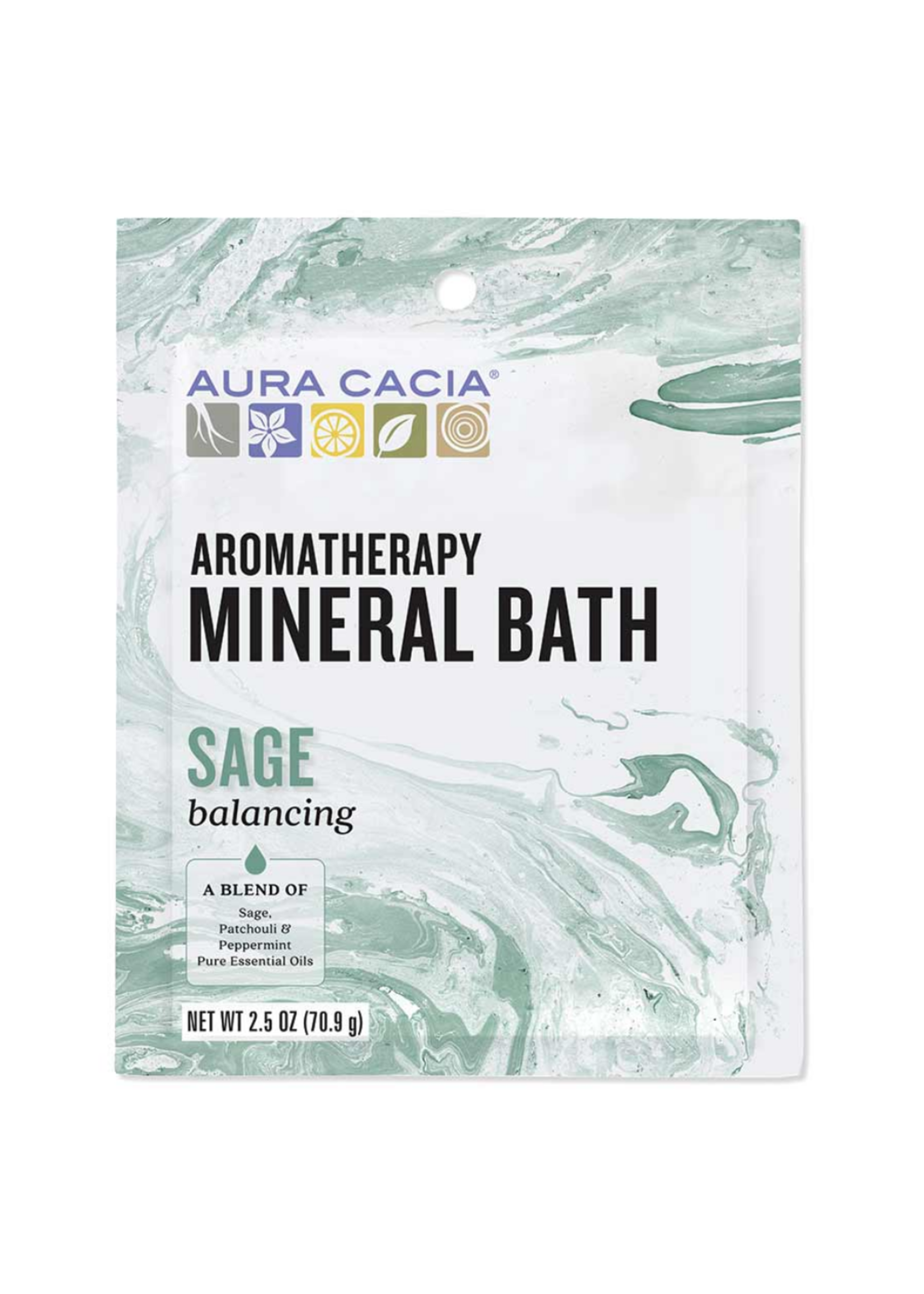 Aura Cacia Mineral Bath 2.5oz - Balancing Sage