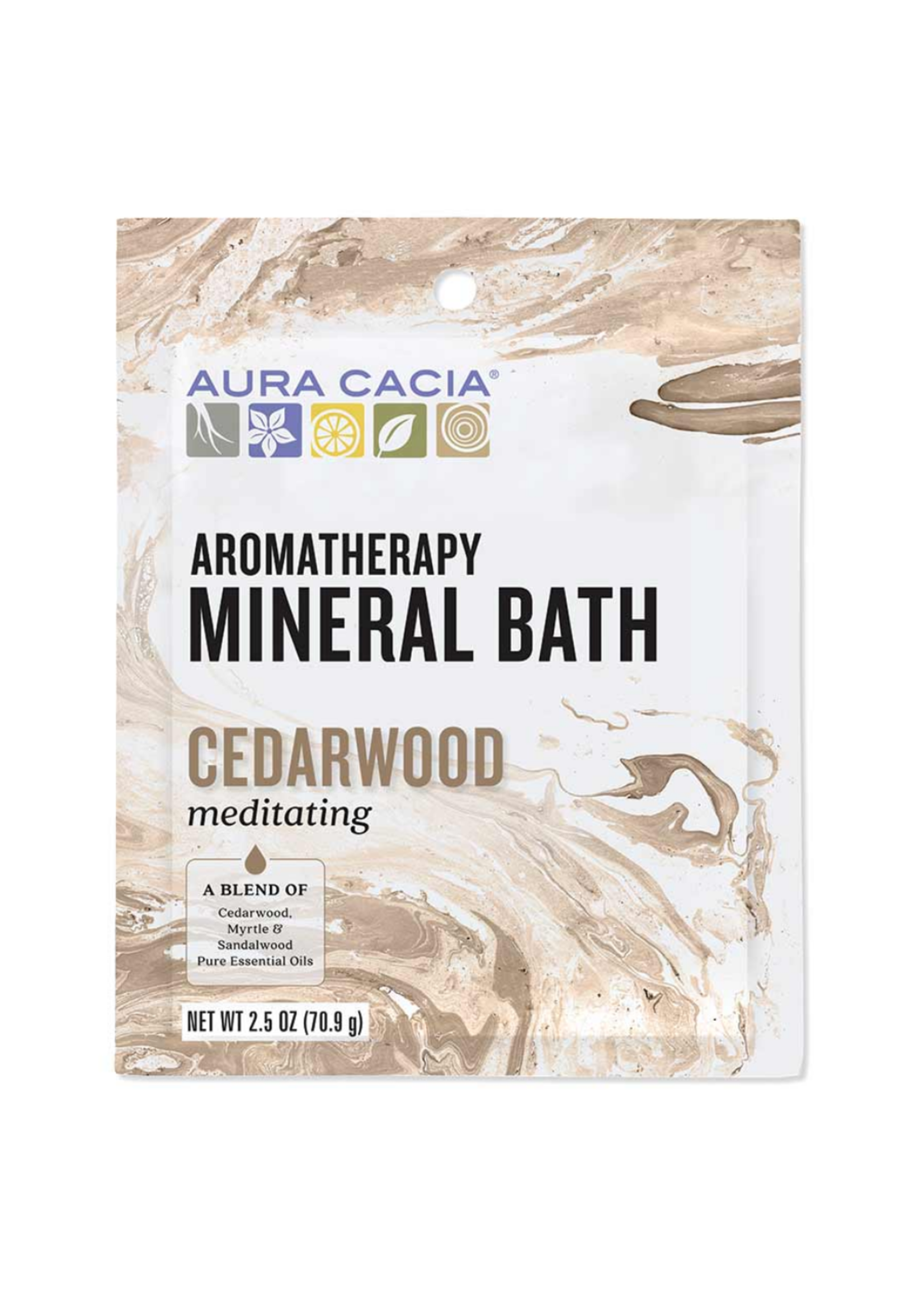 Aura Cacia Mineral Bath 2.5oz - Meditating Cedarwood