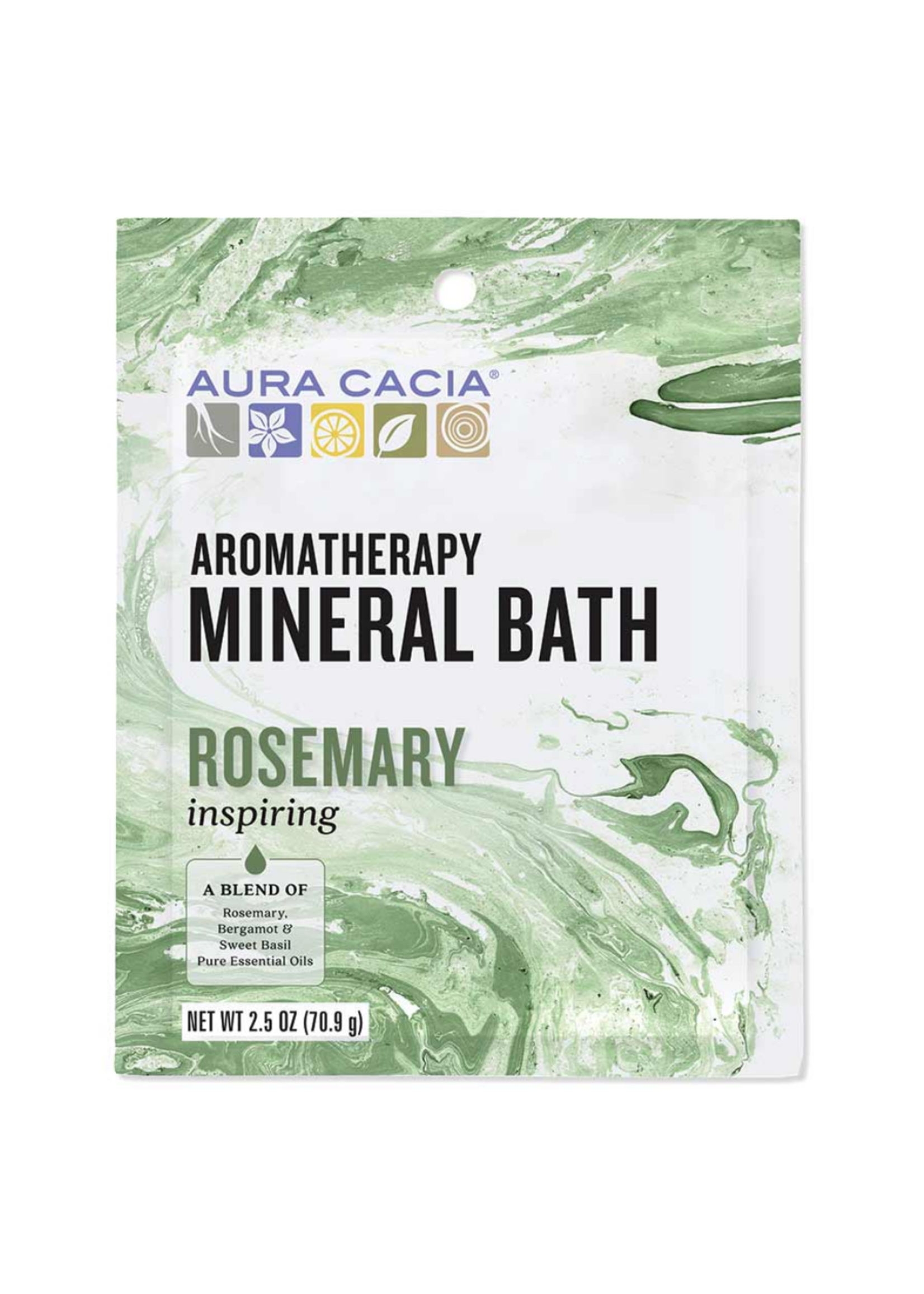 Aura Cacia Mineral Bath 2.5oz - Inspiring Rosemary