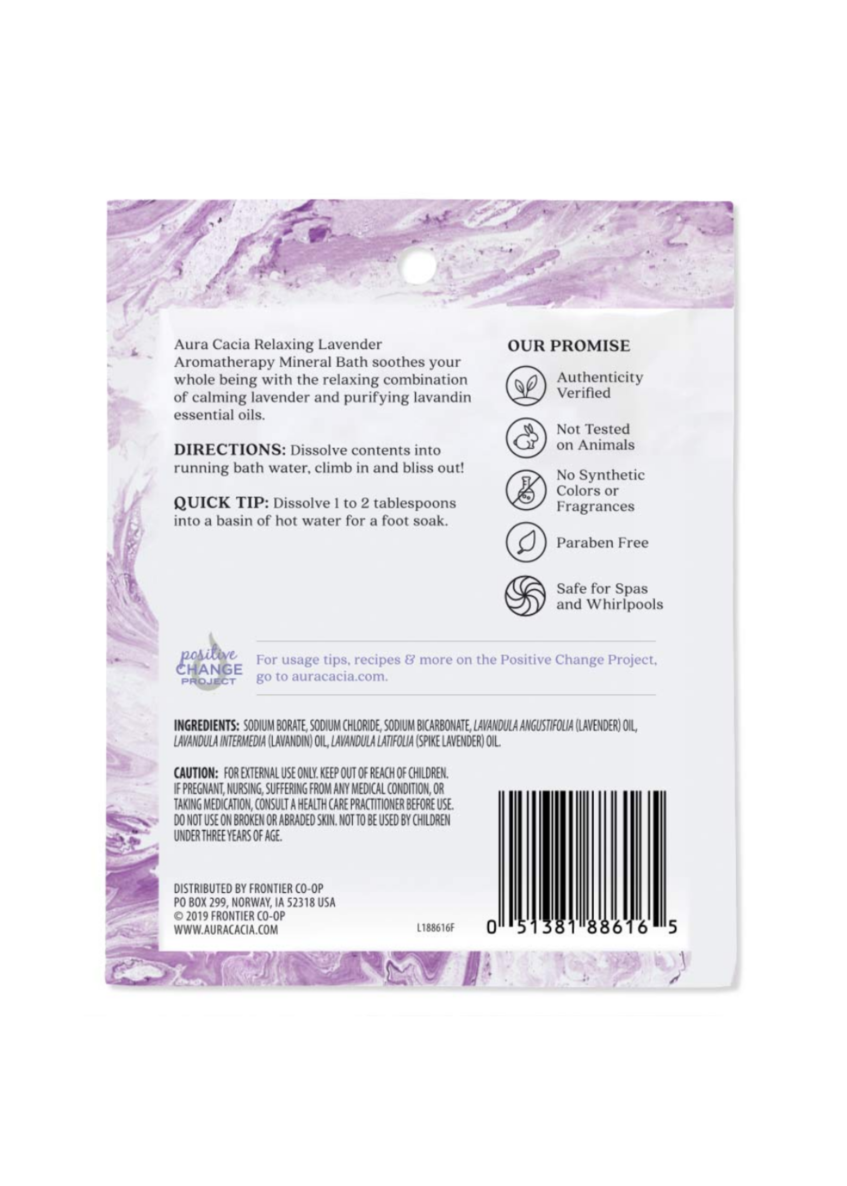 Aura Cacia Mineral Bath 2.5oz - Relaxing Lavender