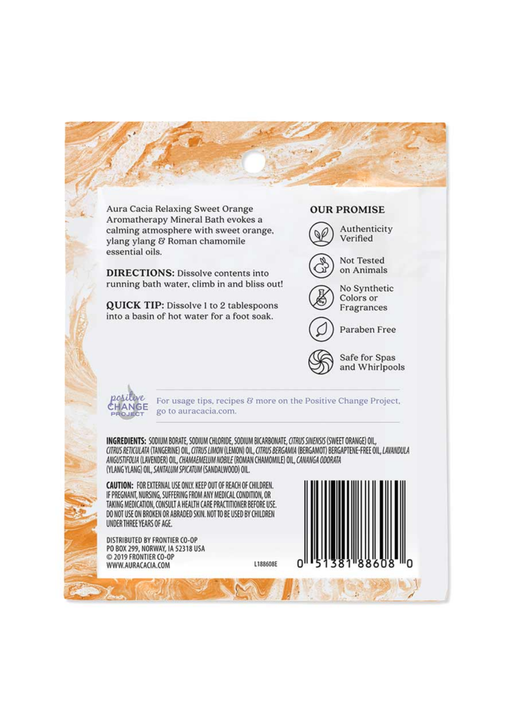 Aura Cacia Mineral Bath 2.5oz - Relaxing Sweet Orange