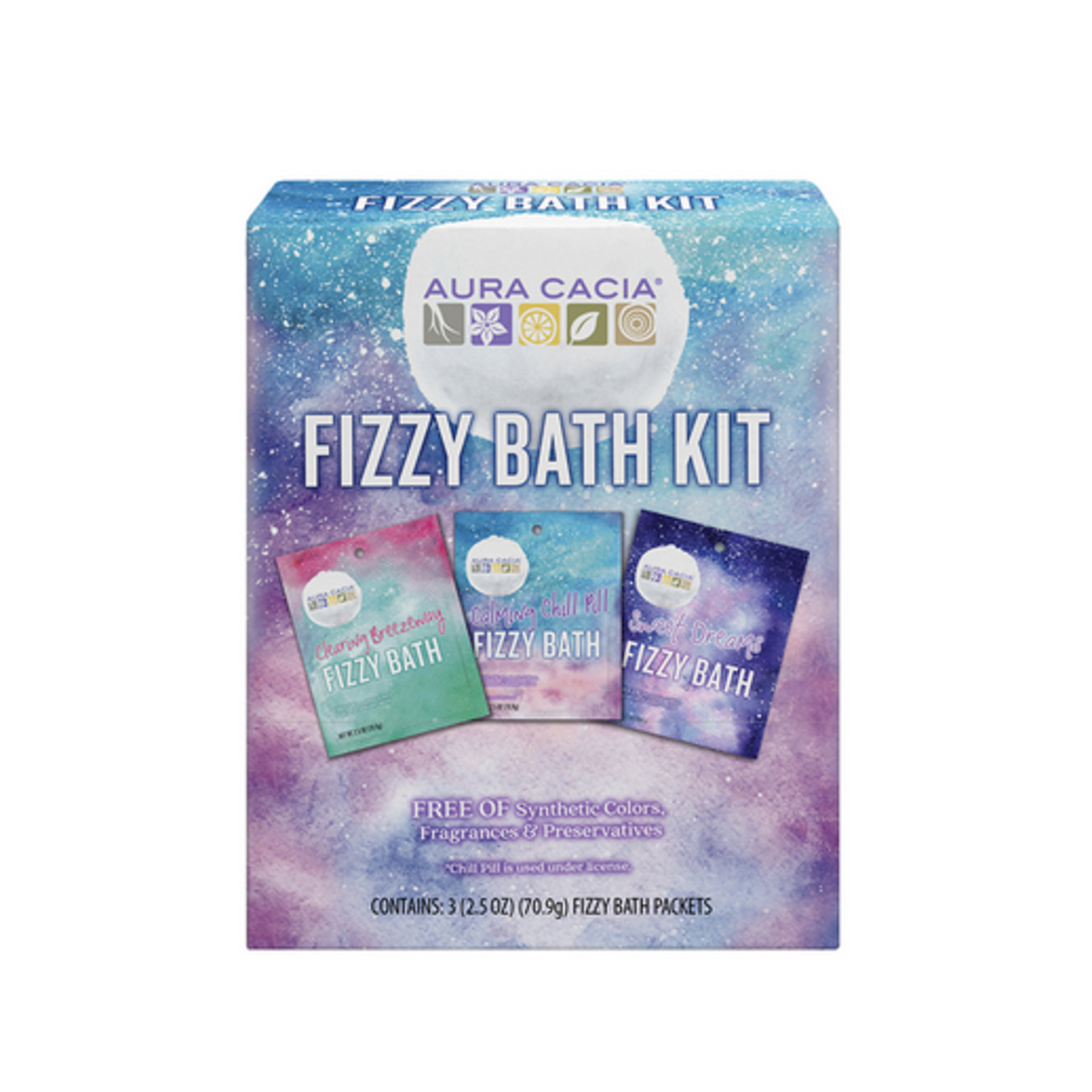 Aura Cacia Fizzy Bath Kit - 3 Pack