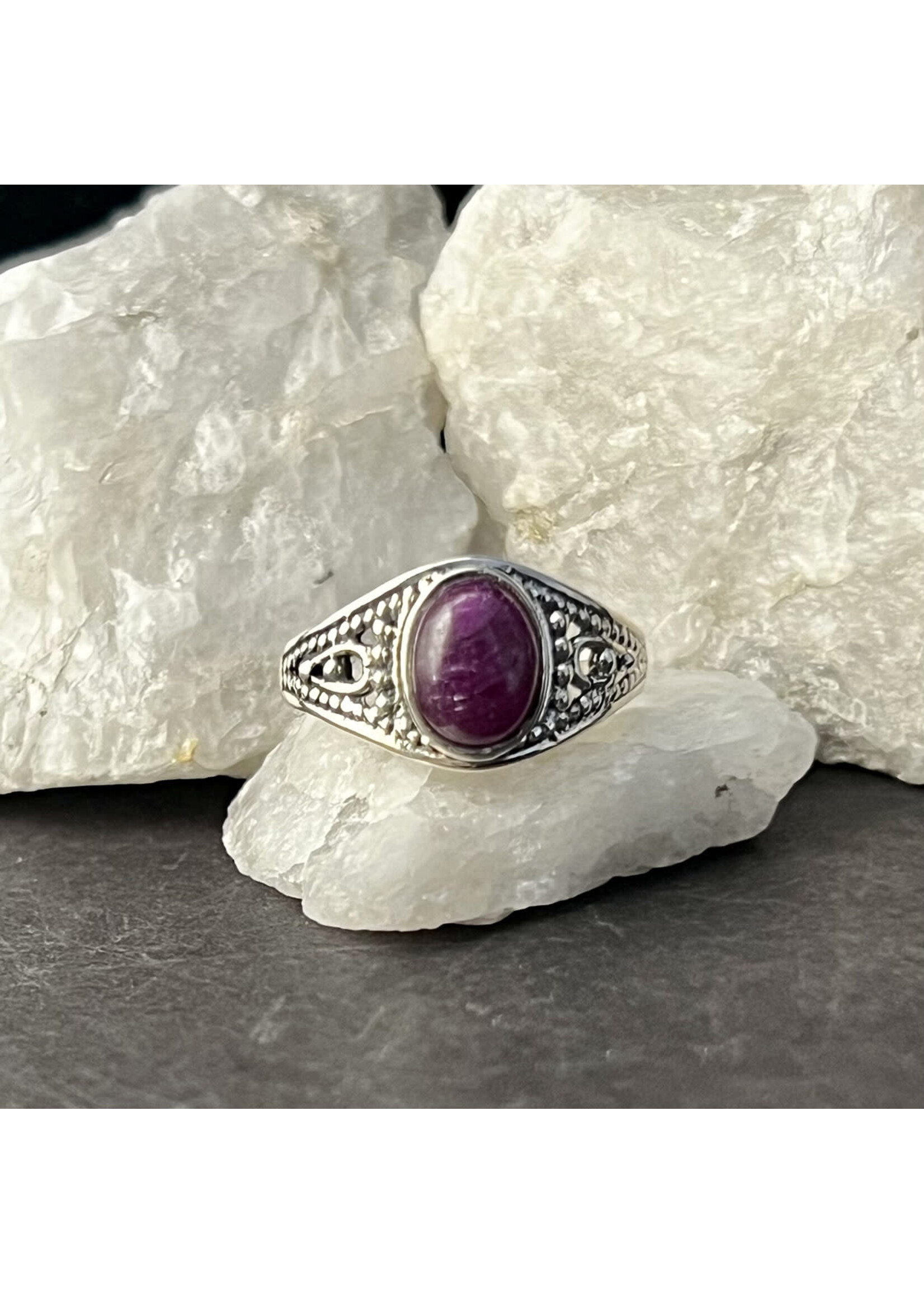 Sterling Silver Ruby Class Ring (10)