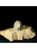 Sterling Silver Rose Quartz Ring w/ Filigree (8)