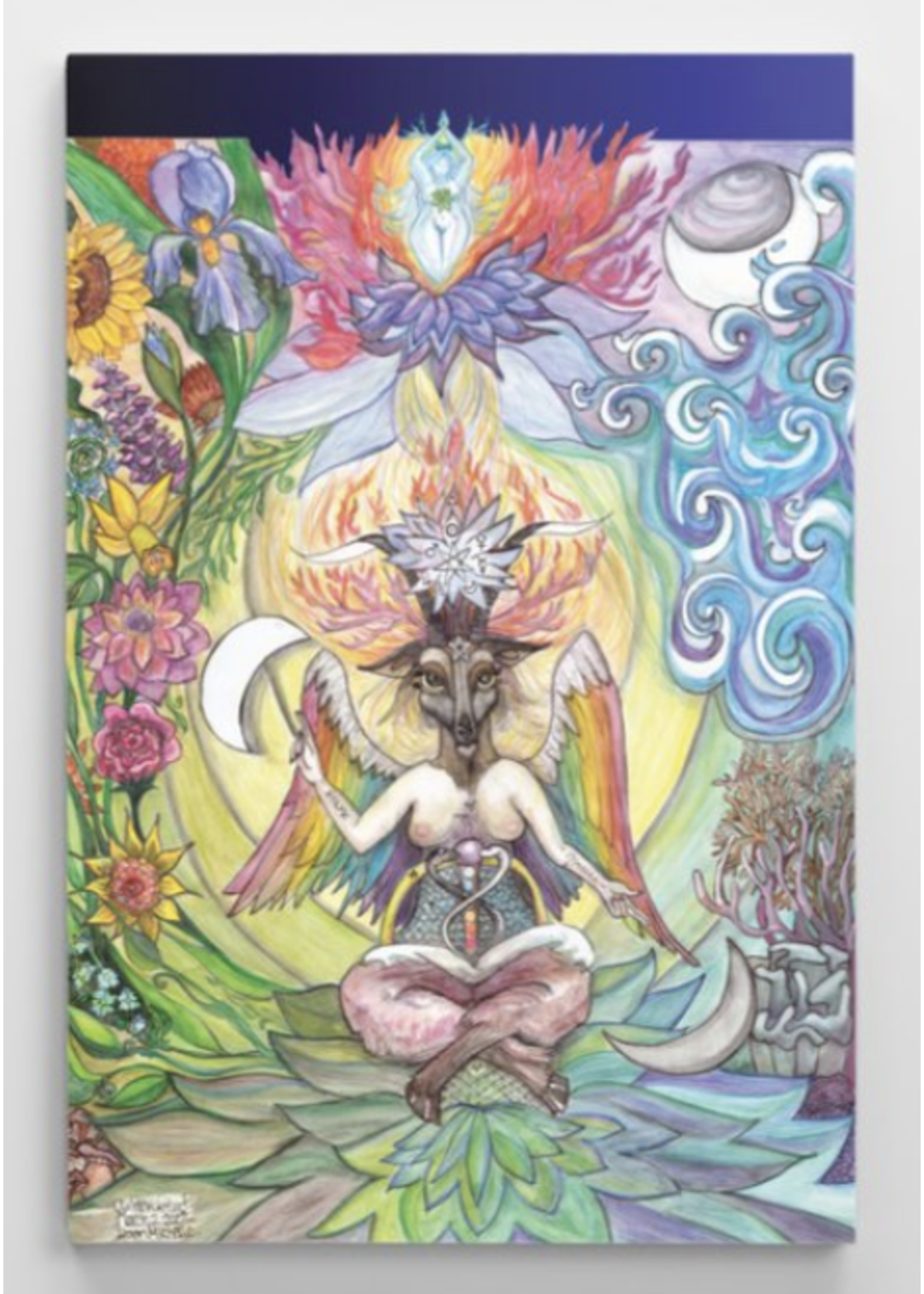Desire's Attainment Baphomet on Canvas by Heron Michelle, 36" x 24"