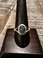 Sterling Silver Labradorite V-Band w/Knot Ring (10)