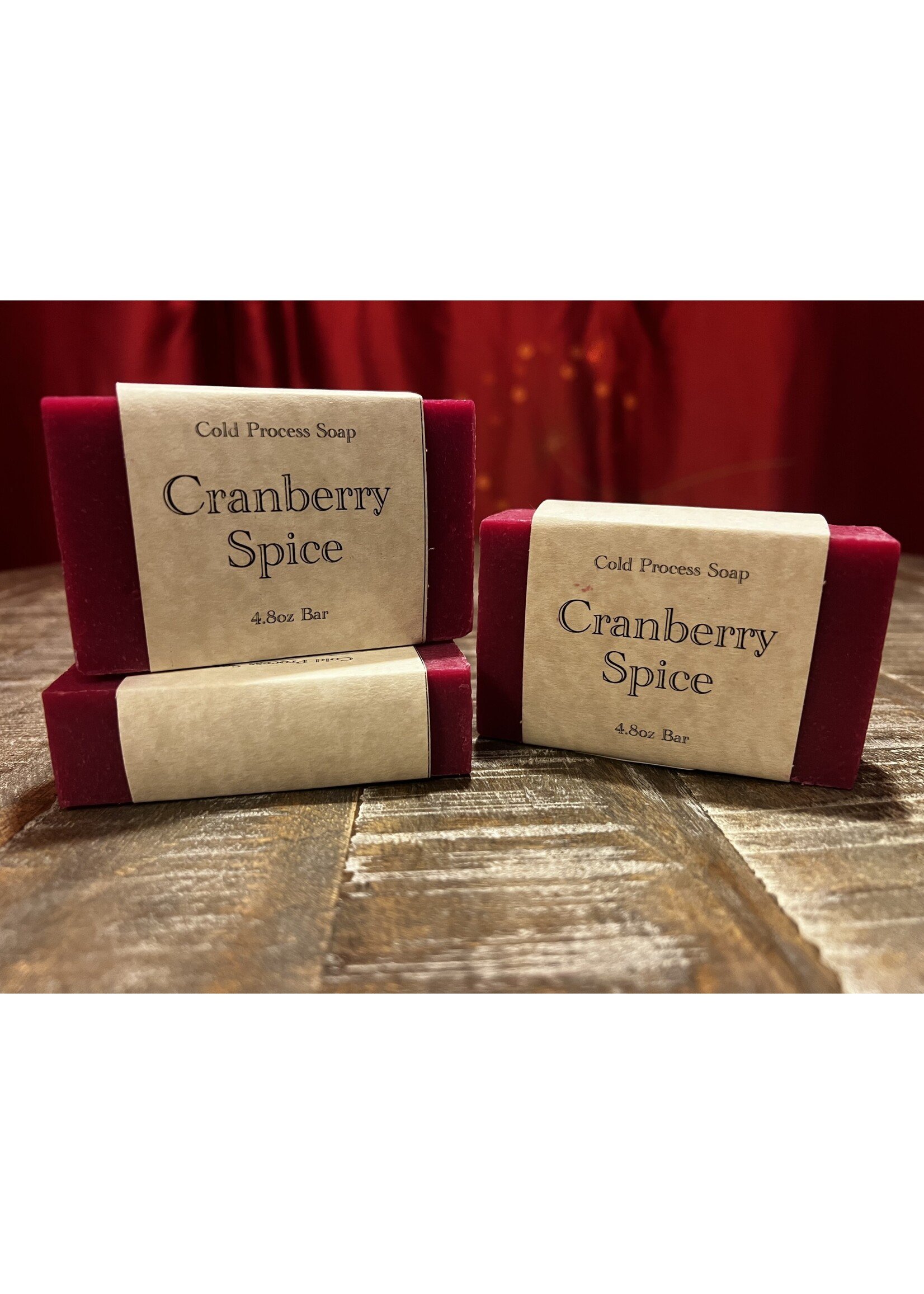 Handmade Cold Process Soaps - Cranberry + Spice