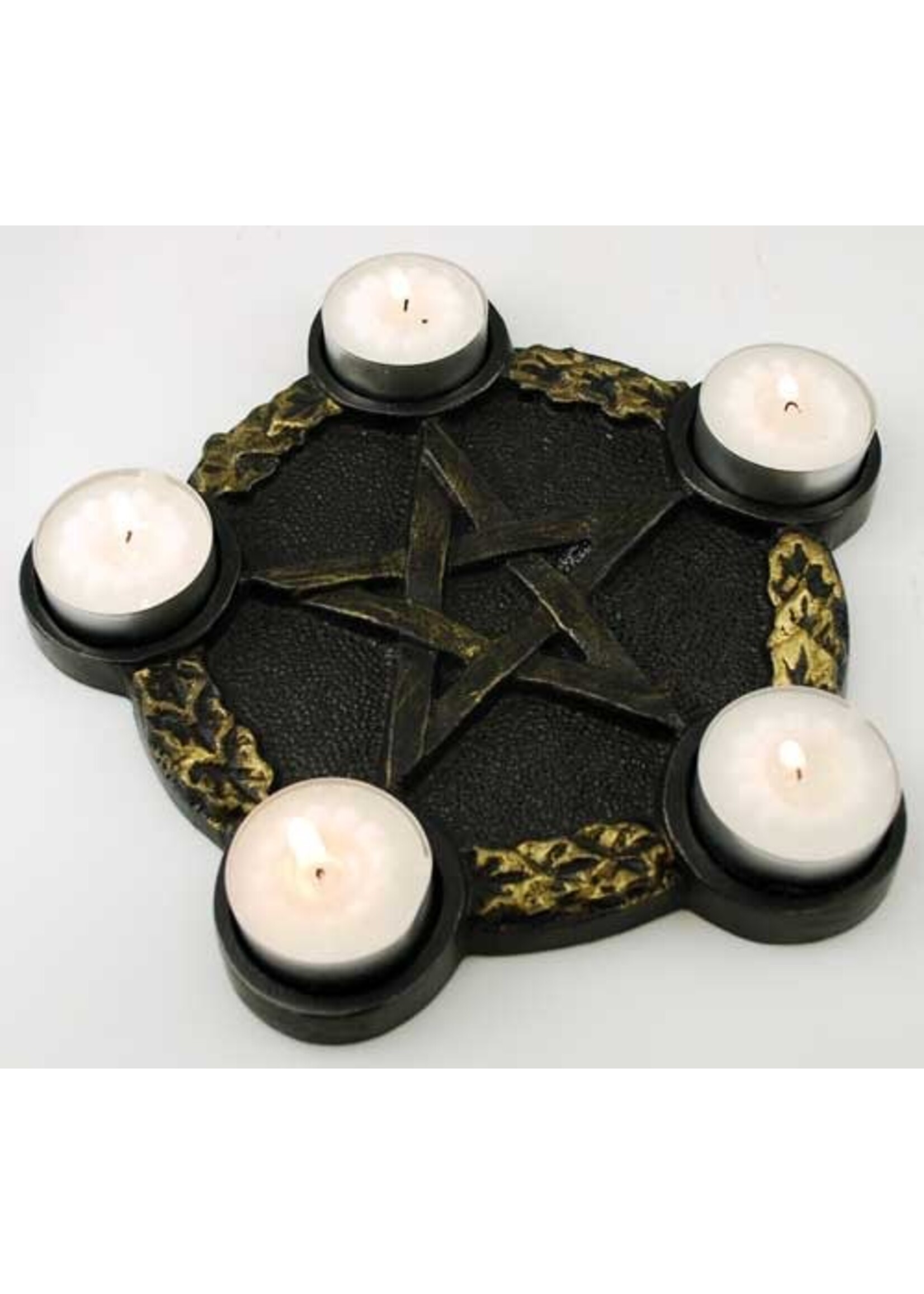 Pentagram Tealight Altar Plate