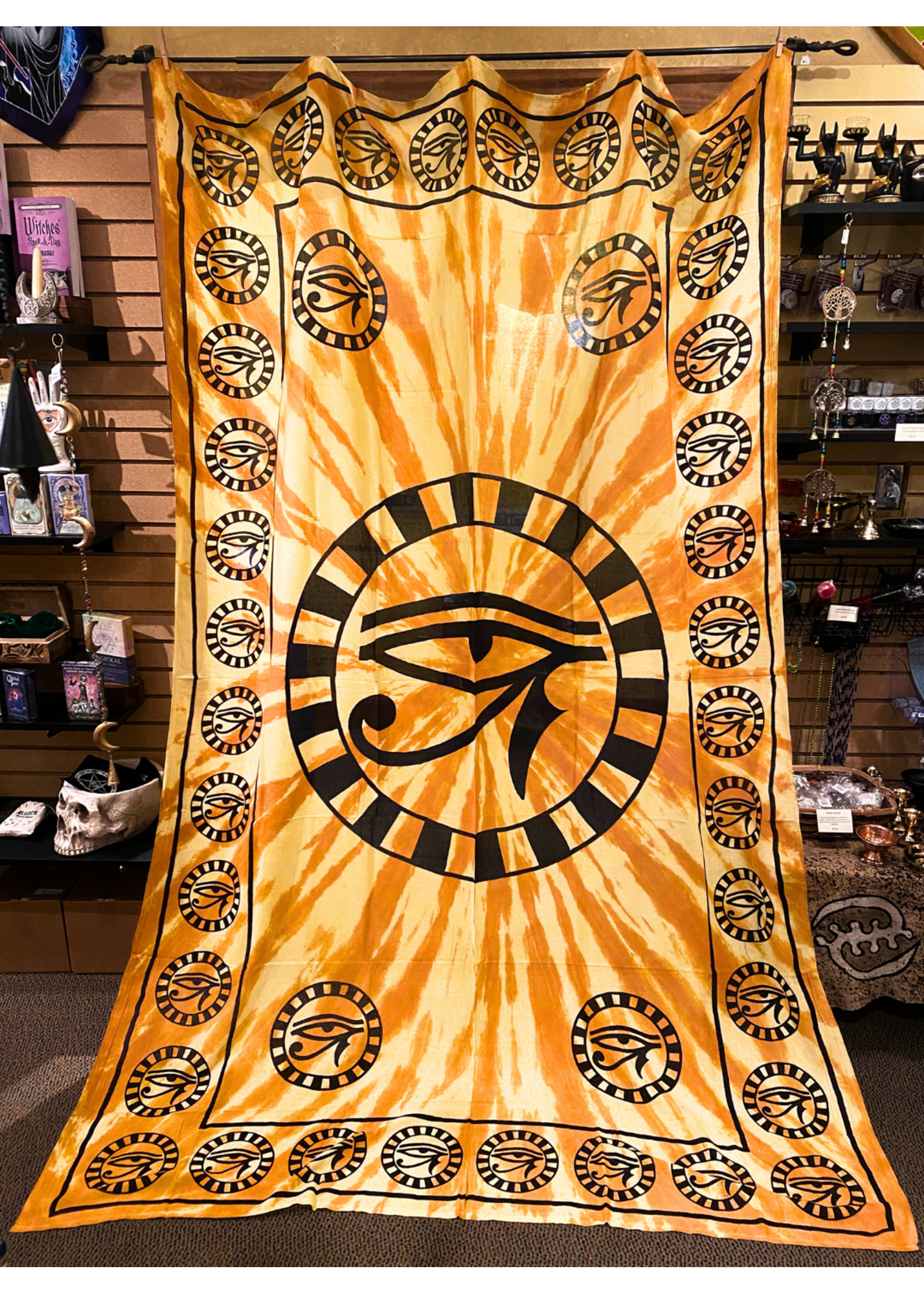 Eye of Ra Tapestry (Beige) - 72" x 108"