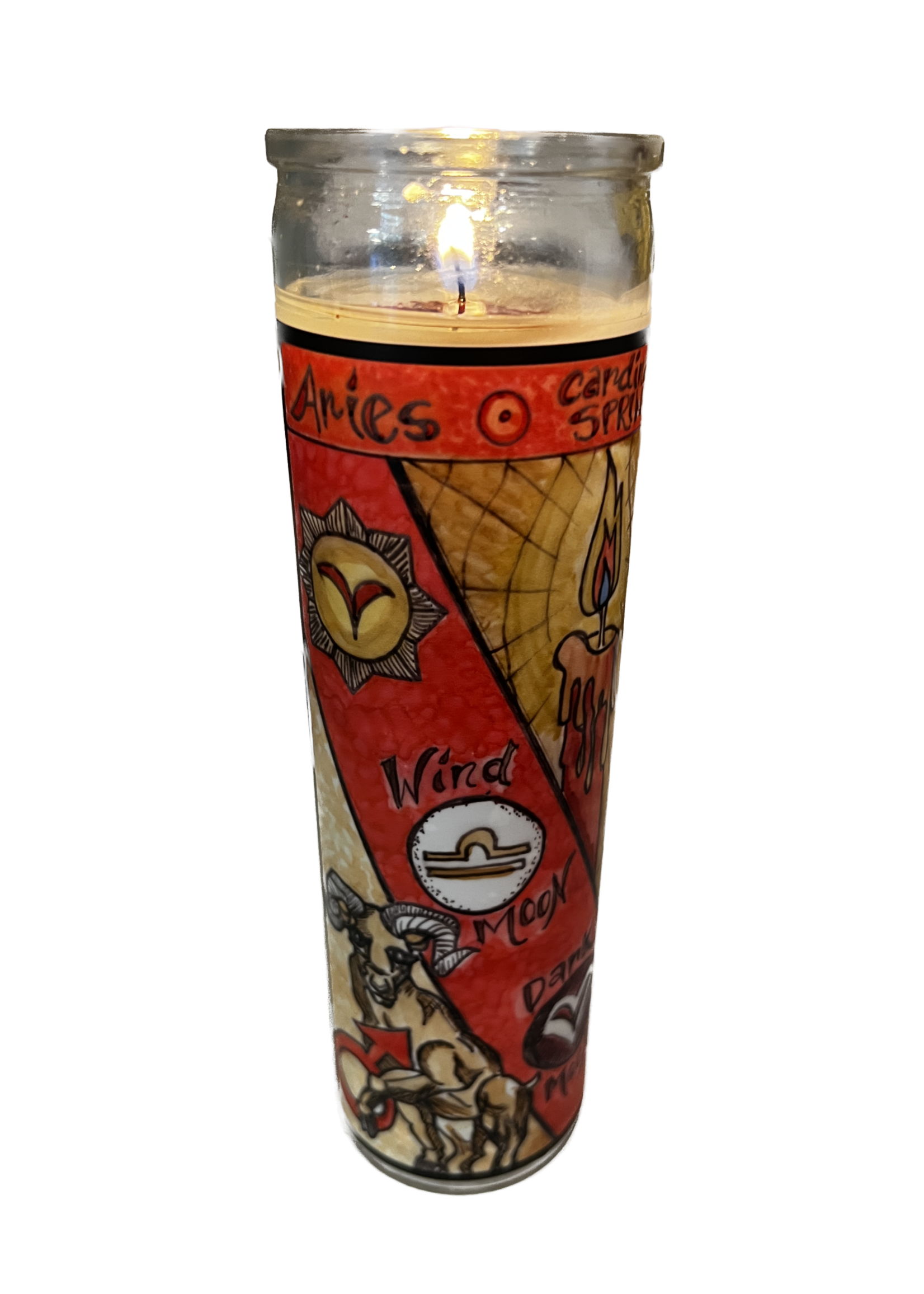 Aries Libra Pairing: Lunar Magick Candle, Loaded and Charged by Heron Michelle